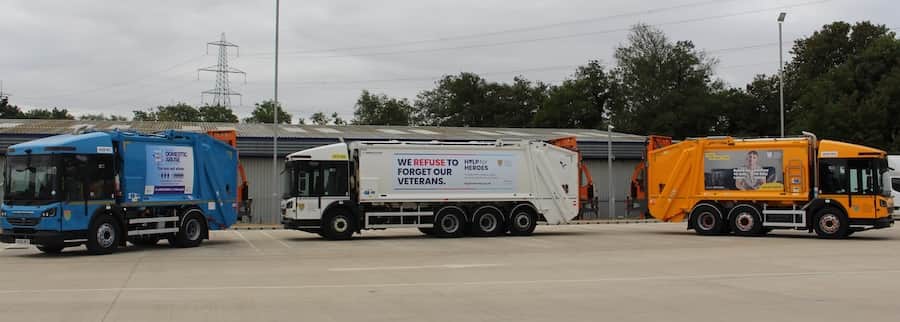 Three new refuse freighters with life-saving messages — Grantham news photo