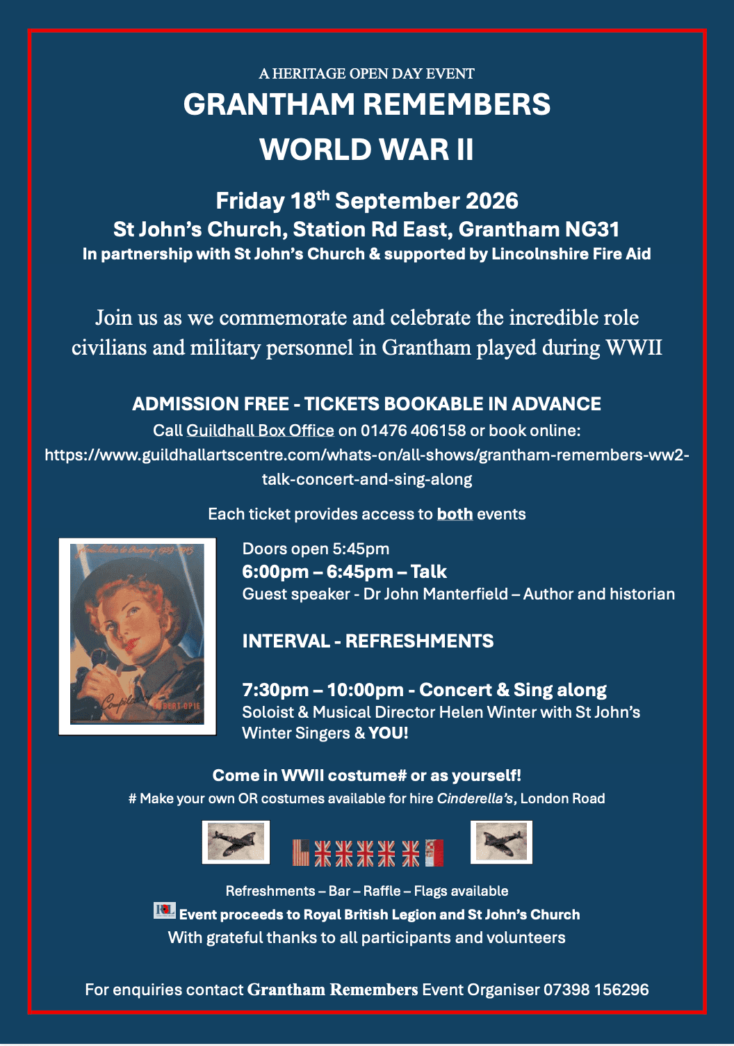 Grantham Remembers: a wartime evening of history and singalong at St John’s — Grantham news photo