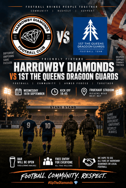 Harrowby Diamonds to take on the Queens Dragoon Guards — Grantham news photo